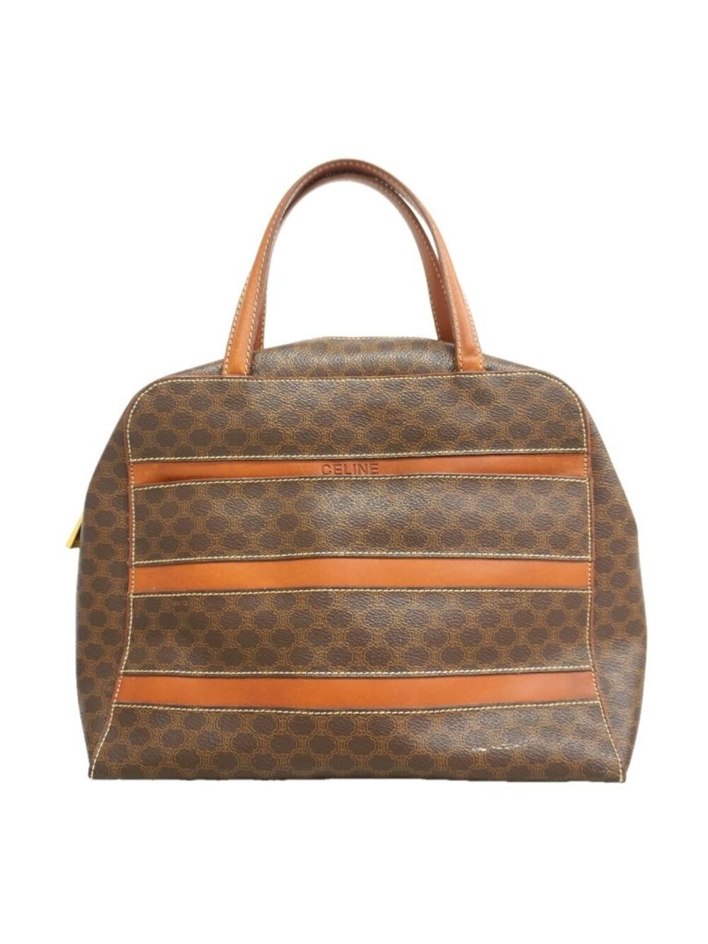 Celine Handbag Macadam Brown Gold